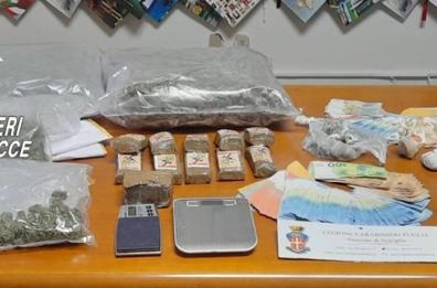 Nociglia, in cantina chili di marijuana e hascisc: arrestati due ragazzi