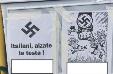 Brindisi, delirio neonazista all’ingresso del parco