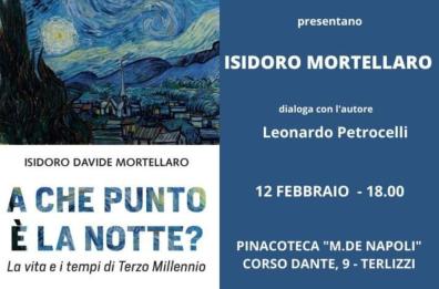 A Terlizzi Mortellaro parla del suo libro &ldquo;A che punto &egrave; la notte?&rdquo;