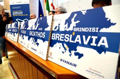 Ryanair investe in Puglia 500 milioni di dollari: ecco 6 nuove rotte
