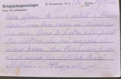 Mottola, scrisse alla moglie da un campo di prigionia: la lettera arriva dopo 80 anni