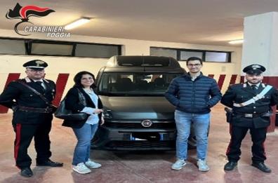 Ritrovata a Cerignola, l'auto per trasporto disabili rubata ieri a Bari