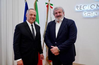Puglia, il presidente Emiliano incontra l'ambasciatore di Danimarca in Italia