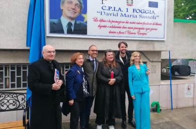 Foggia, una scuola per adulti  intitolata a David Sassoli 