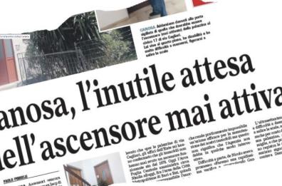 Canosa, un ascensore chiamato desiderio: l'attesa dura da 45 anni