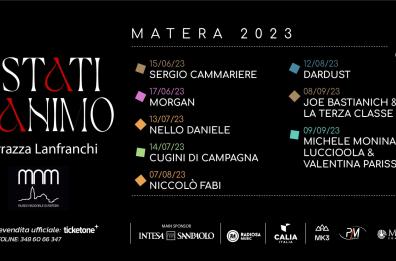 ''Estati d'animo'' a Matera con nove concerti di cantautori