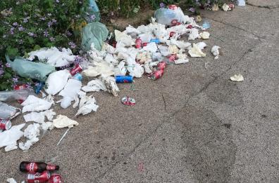 Bari, degrado allo stadio San Nicola dopo il match: bottiglie e rifiuti ovunque