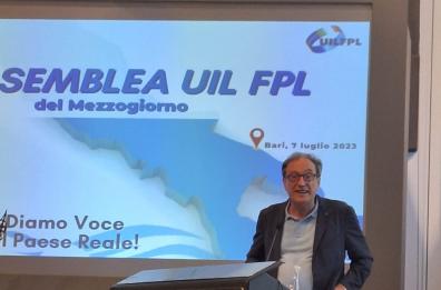 Festa Uil Fpl a Bari, Proietti: «risorse alla sanità o il sistema non regge»