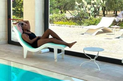 La campionessa di tennis Venus Williams in vacanza in Puglia