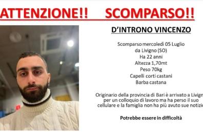 Va a Livigno per un colloquio di lavoro e scompare: scattano le ricerche per un 22enne di Bari
