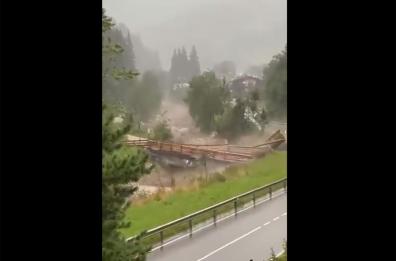 Temporale in Alto Adige: nubifragio, frana e inondazione