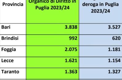 Puglia, record di docenti precari: a settembre un esercito di 10mila