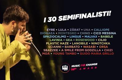 Music for Change, svelati i 30 finalisti del premio a sfondo europeo