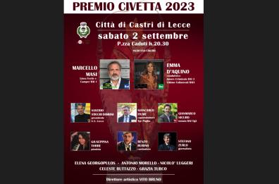 Castrì, ospita il Premio Civetta: premiati i grandi nomi di giornalismo, imprenditoria e cultura