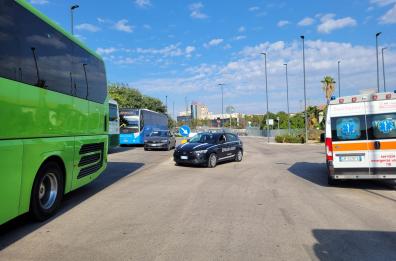 Foggia, bus di linea travolge uomo a piedi nel terminal