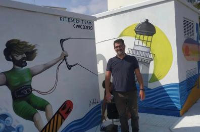 Bari «Sulla cresta dell'onda», San Girolamo inaugura un nuovo murale
