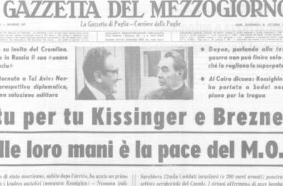 Il conflitto in Medio Oriente del 1973 con l’attacco allo Stato ebraico