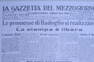 Il 30 ottobre del 1943 torna la libertà di stampa