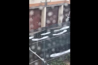 Maltempo in Veneto, grandine a Bassano del Grappa