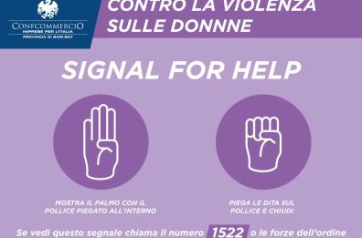 Nei negozi di Bari e Bat un «segnale d'aiuto» contro la violenza alle donne