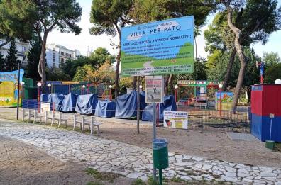 Taranto, nuovi giochi in Villa Peripato: sopralluogo del sindaco Melucci