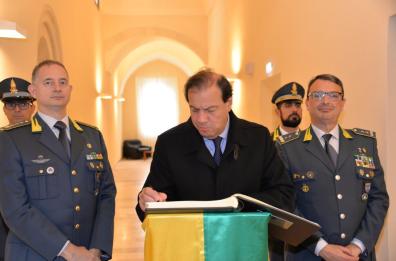 Lecce, il viceministro Economia Leo in visita alla sede del Comando Provinciale GdF