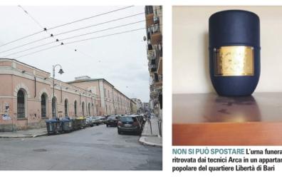 Bari, nella casa popolare un’urna cineraria che per la legge nessuno può spostare