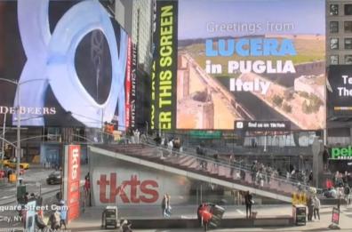 Le bellezze di Lucera conquistano Times Square a New York