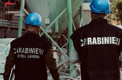 Lavoro nero nei cantieri del Tarantino, ammende per 250mila euro