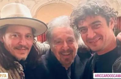 Scamarcio, Johnny Depp e Al Pacino insieme per Modigliani: la foto è virale