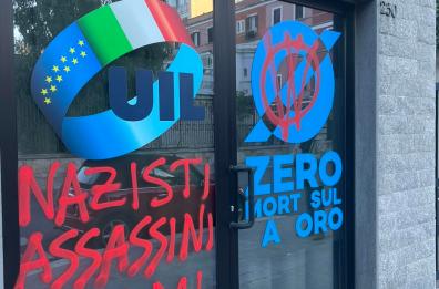 Scritte "No vax" imbrattano Bari: sulle vetrate della sede Uil, nelle scuole, sulle auto di Poste italiane