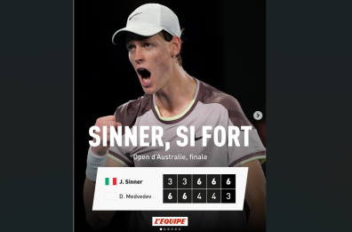«Sinner, si fort »: il titolo francese scambiato per barese è virale
