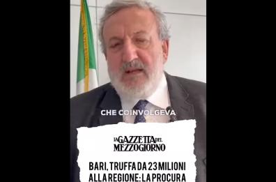 Emiliano ai pugliesi: «Quando subite torti denunciate e reagite»