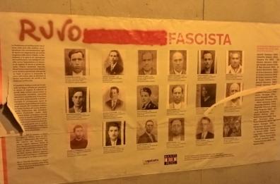 Ruvo di Puglia, vandalizzata installazione sui partigiani. L'Anpi: vergognoso. Il sindaco: «Ripristineremo manifesti»
