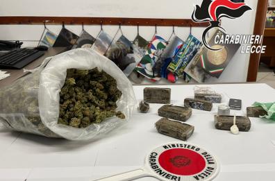Melendugno, nasconde nello zaino oltre 1 kg di droga: arrestato 24enne