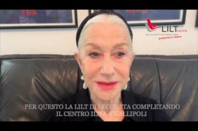 Lotta contro i tumori, Helen Mirren e il marito Taylor Hackford testimonial del Centro Ilma di Gallipoli