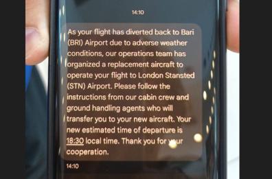 Aereo Bari-Londra fa dietro-front a Venezia: un problema tecnico lo fa rientrare a Palese