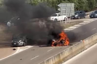 Scontro tra un'auto e una moto sulla SS379 altezza Pantanagianni: in codice rosso il motociclista