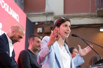 Schlein a Bari al fianco di Leccese: «Vito sarà una garanzia per tutti i baresi» FT/VD