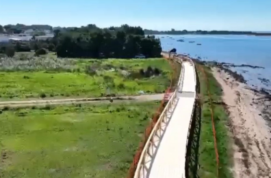 Porto Cesareo, taglio del nastro per la pista ciclopedonabile «la Strea» VIDEO