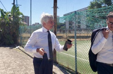 Sopralluogo di Abodi a Taranto:«In 10mila allo stadio? È solo un mio auspicio»