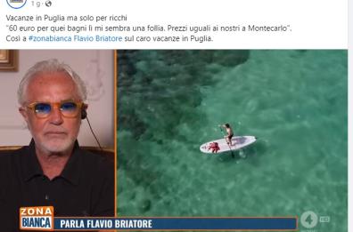 Briatore attacca la Puglia: «Ombrelloni a 60 euro? Pazzi, mica siamo a Montecarlo»