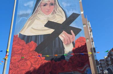 Al San Paolo di Bari inaugurato il murale di Santa Rita