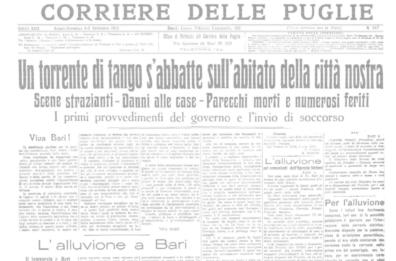 Settembre del 1915, alluvione su Bari
