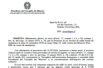 Roma, Fitto offre il caffè a Emiliano: il conto (per il contribuente) è di 94 euro