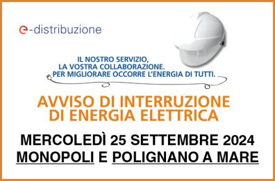 E-Distribuzione - Avviso di interruzione energia elettrica