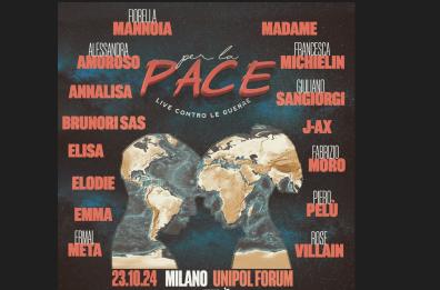A Milano il 23 ottobre la musica italiana si unisce in un grande concerto per la pace: tutto il cast