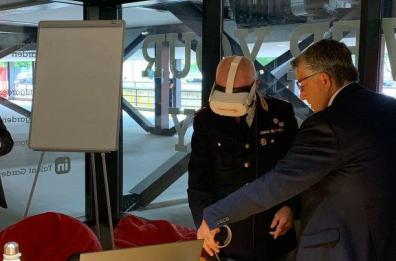 Al Poliba l'incidente stradale è simulato con i visori e la realtà CVR