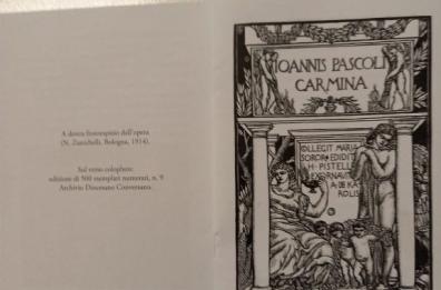  È sparito da Conversano il «Carmina» di Pascoli: fu donato dal poeta nell‘800