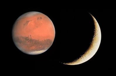 La Luna bacia Marte: lo spettacolo celeste visibile a occhio nudo stasera 20 novembre
